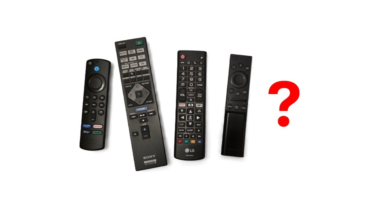 Confusing TV remotes